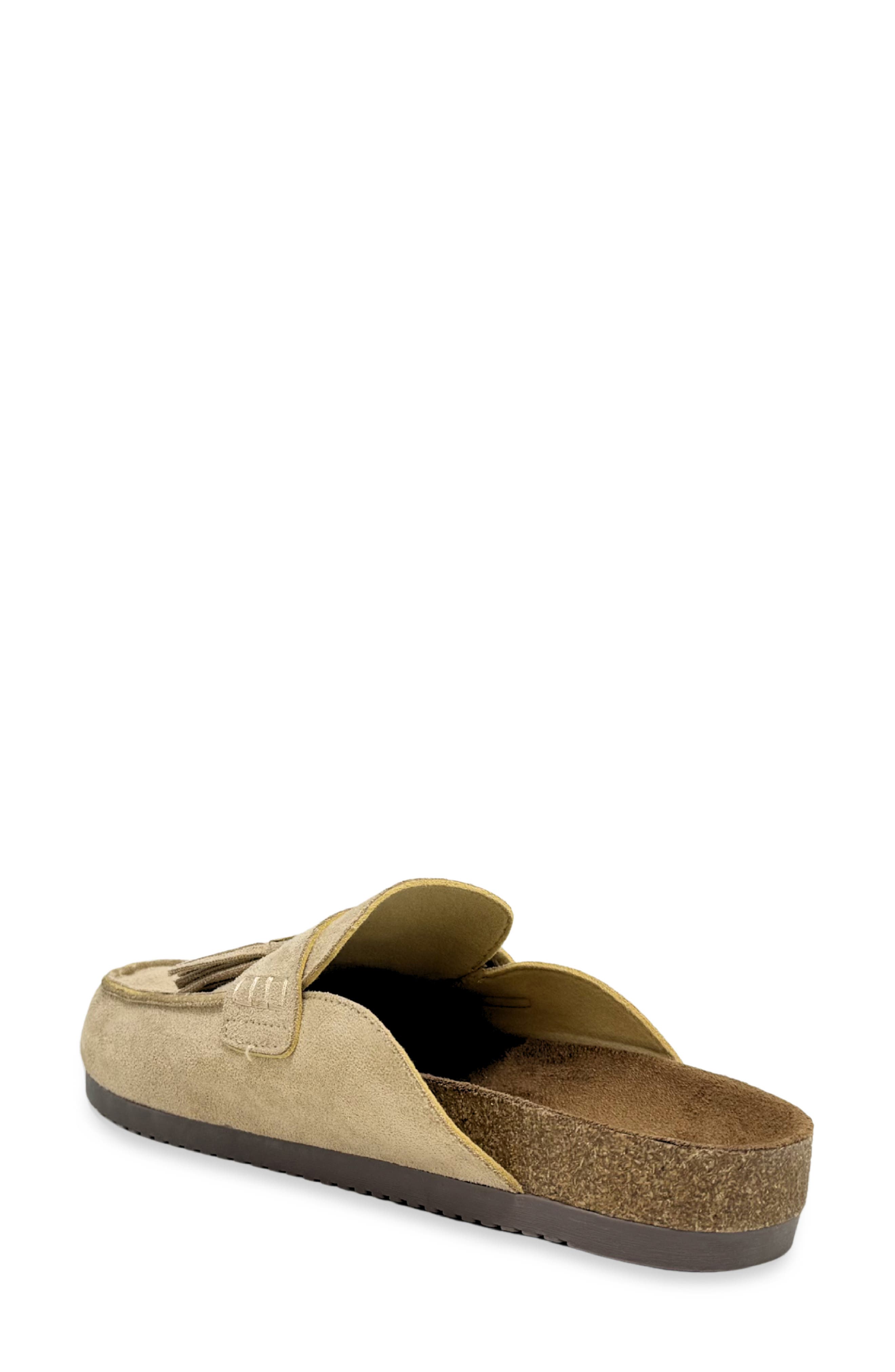 Terry Faux Suede Clog, Alternate, color, SAND SUEDE