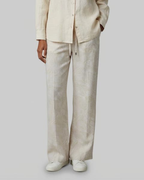 Crochet Paisley Womens Wide-leg Pant