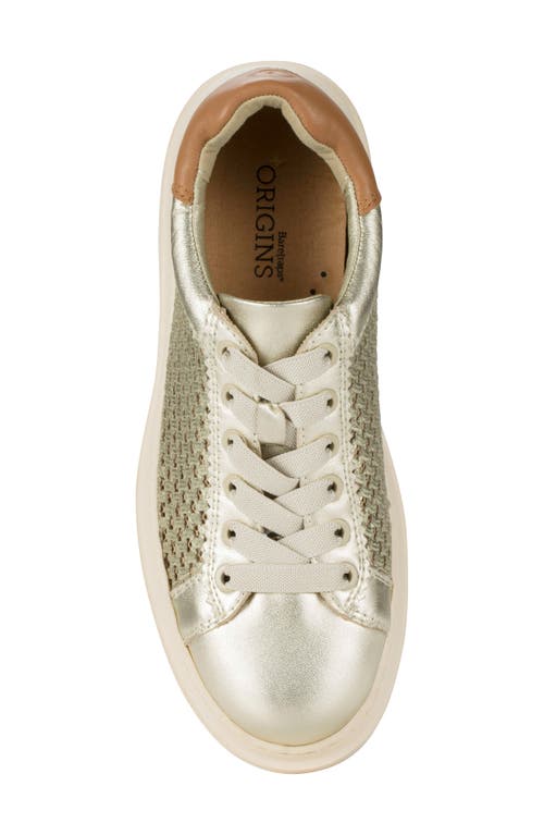 Baretraps Tiara Perforated Wedge Sneaker In Champagne Leather