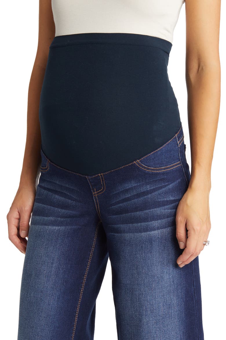 Over the Bump High Waist Wide Leg Maternity Jeans, Alternate, color, LENNOX