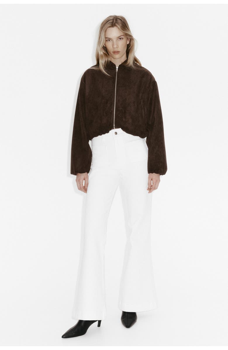 H&M Flared High Jeans, Alternate, color, White