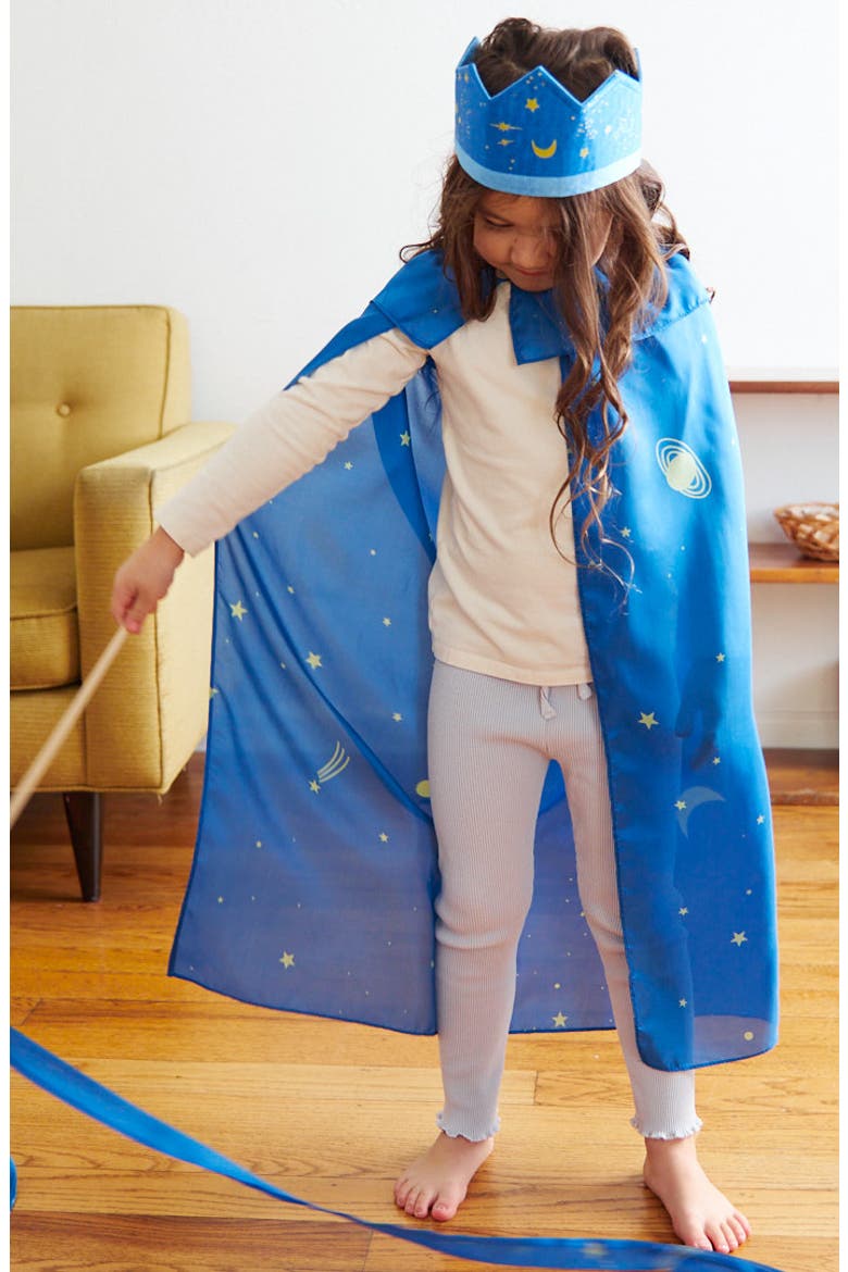 Kids' Star Silk Cape, Alternate, color, STAR