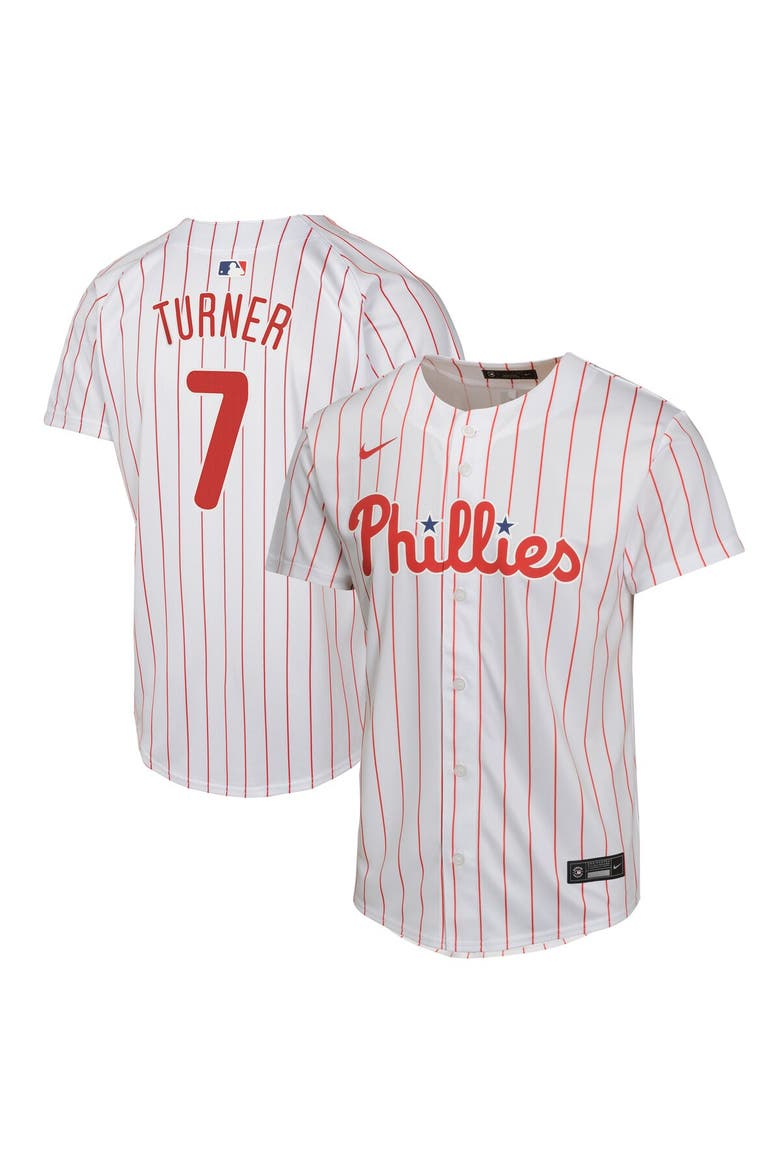Youth Nike Trea Turner White Philadelphia Phillies Home Game Player Jersey, Main, color, White