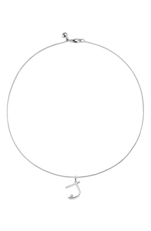 Lab Grown Diamond Initial Pendant