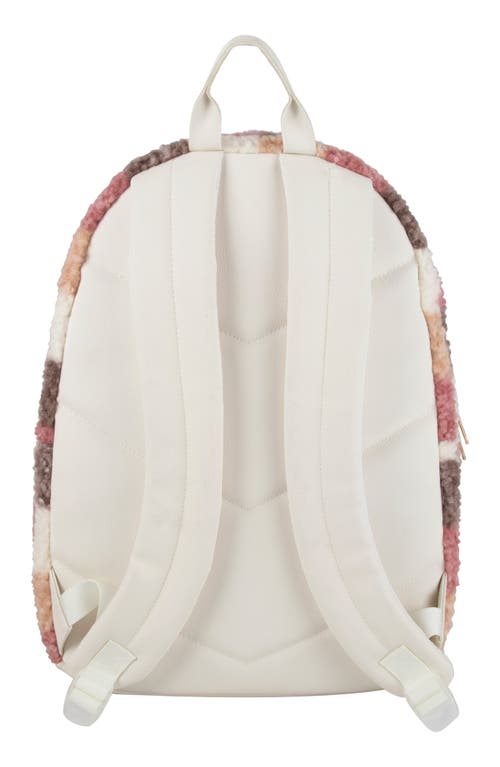 Jessica Simpson Kids' High Pile Fleece Check Backpack