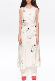 Bimba y Lola Sleeveless Midi A-line Dress