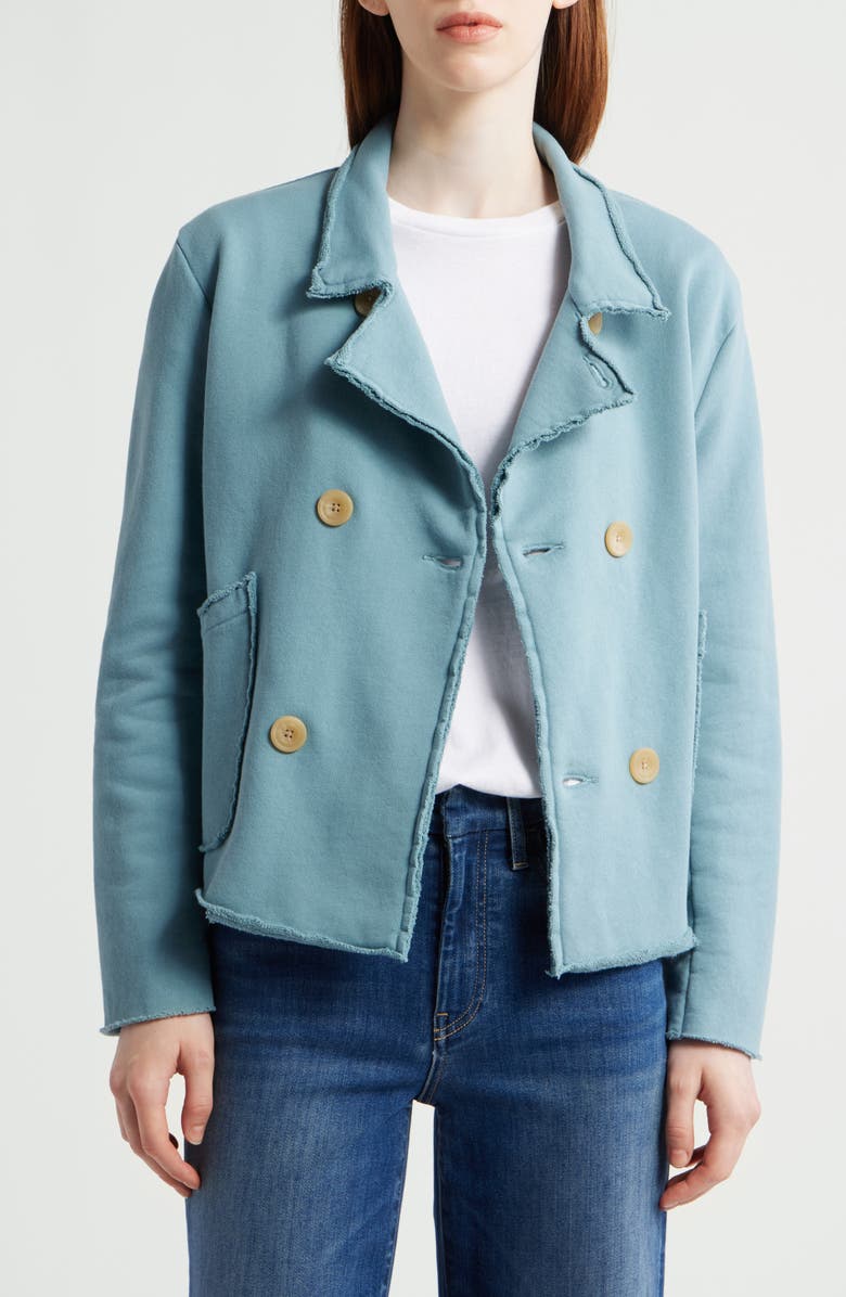 Frank & Eileen Mini Belfast Crop Knit Peacoat, Main, color,