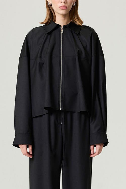 Nocturne Draped Jacket In Black