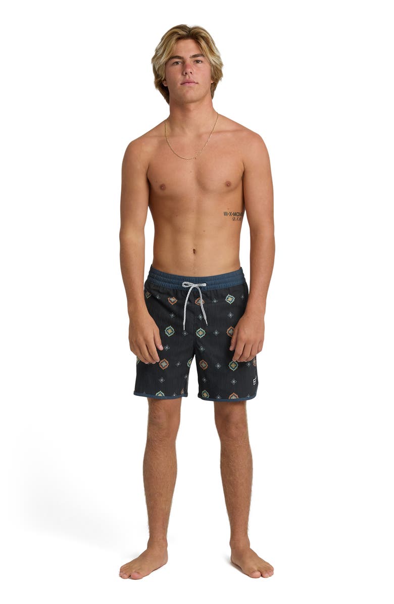 Billabong 73 Layback Swim Trunks, Alternate, color, Navy