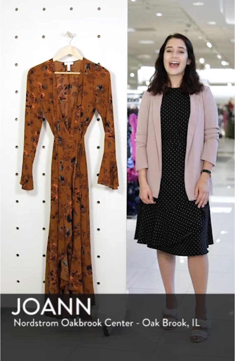 Bell Sleeve Wrap Midi Dress, sales video thumbnail
