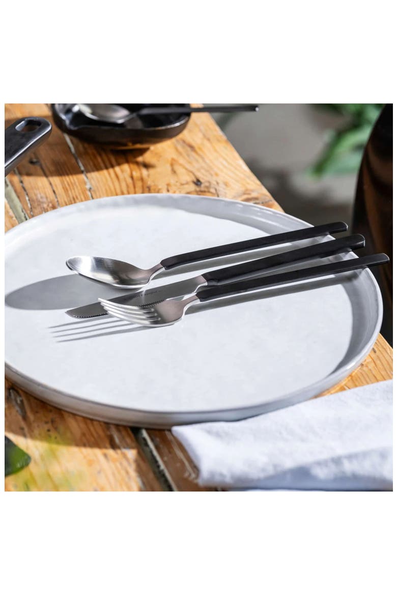 20-Piece Flatware Set, Alternate, color, BLACK