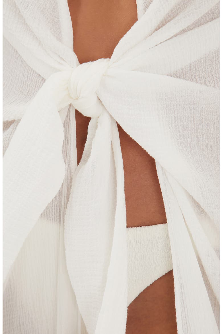 Mita Semisheer Cover-Up Dress, Alternate, color, OFF WHITE