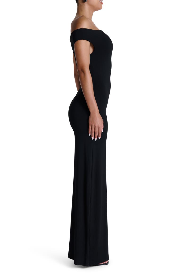 Smooth Off the Shoulder Wide Leg Jumpsuit, Alternate, color, BLACK
