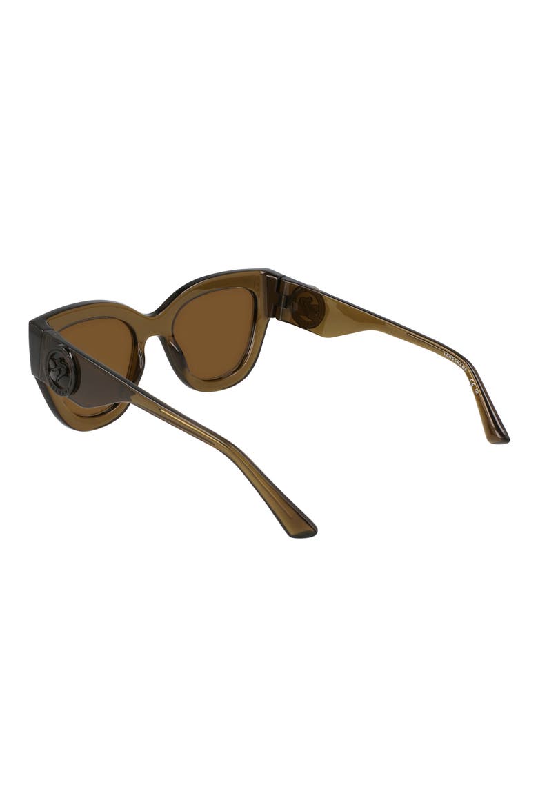 52mm Cat Eye Sunglasses, Alternate, color, KHAKI