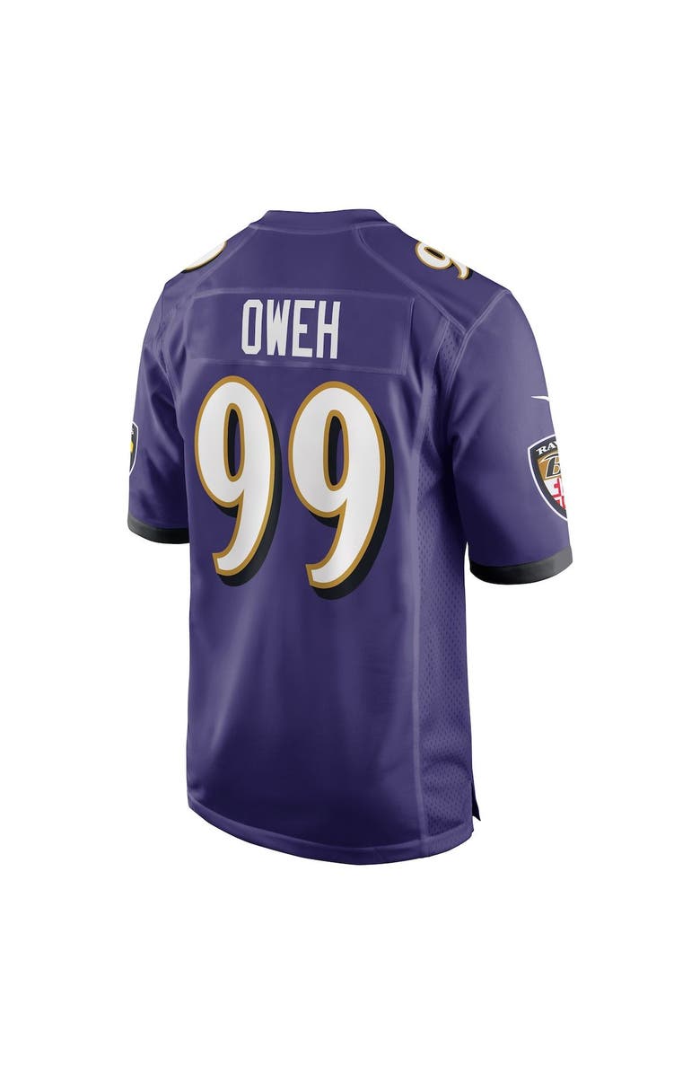 Nike Men's Nike Odafe Oweh Purple Baltimore Ravens Game Jersey, Alternate, color, Purple