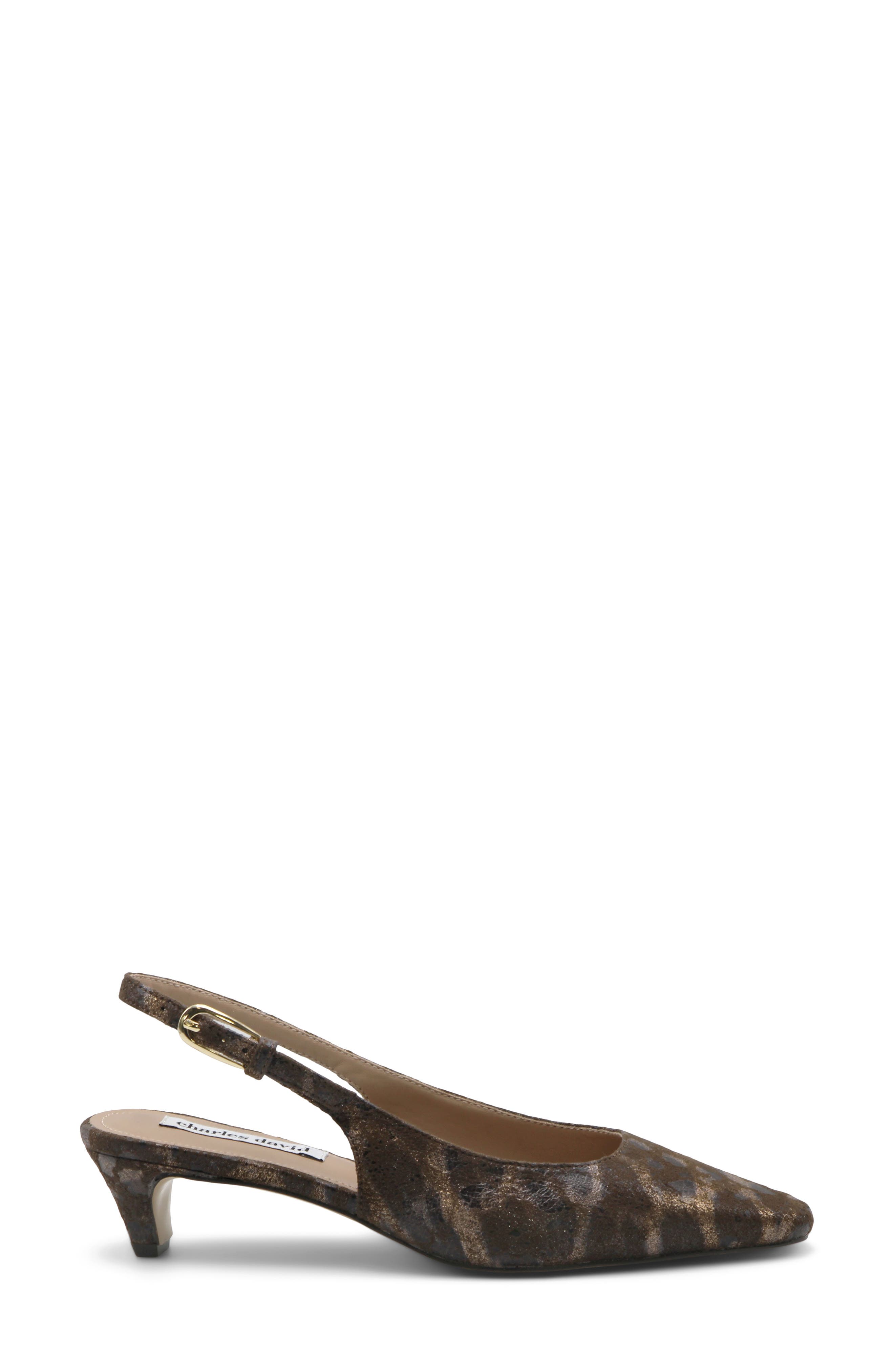 Ficken Slingback Pump, Alternate, color, DARK BROWN-LEOPARD PRINT