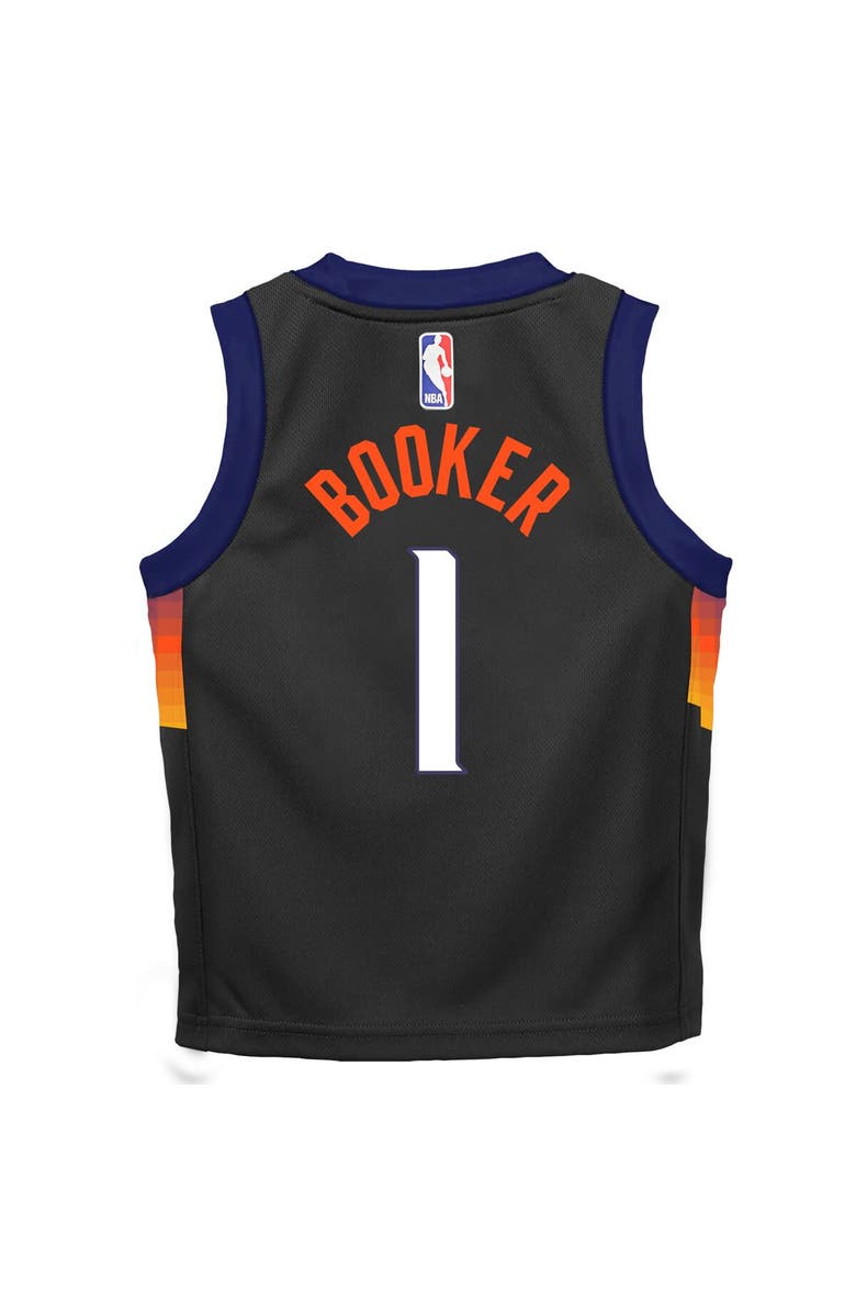Nike Preschool Nike Devin Booker Black Phoenix Suns 2025/26 City Edition Swingman Jersey, Alternate, color, Black