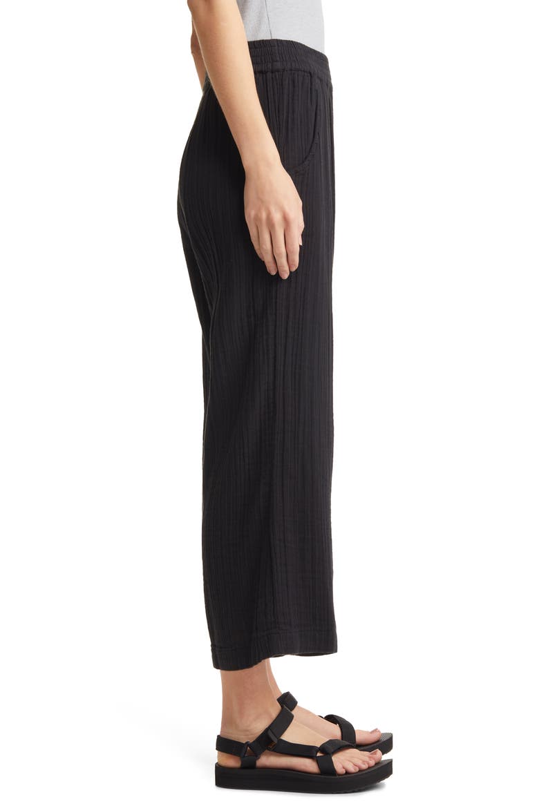 Premium Surf Cotton Beach Pants, Alternate, color, BLACK