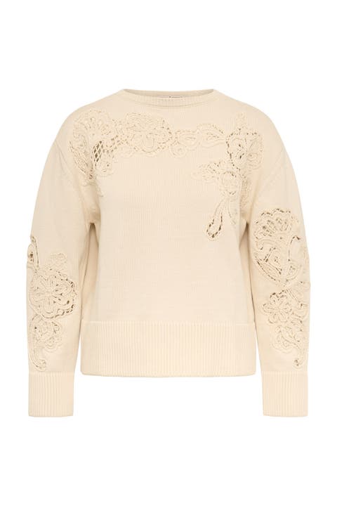 Cotton Pullover With Embroidery