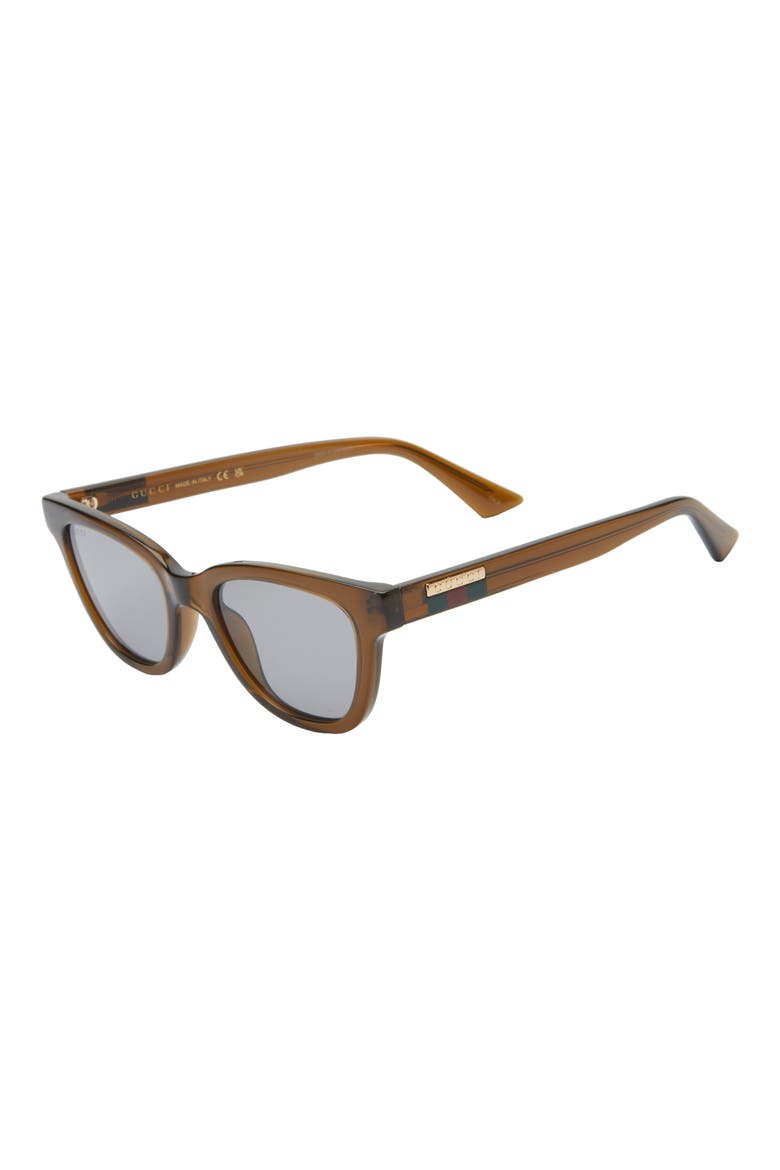 51mm Cat Eye Sunglasses, Alternate, color, BROWN BROWN GREY