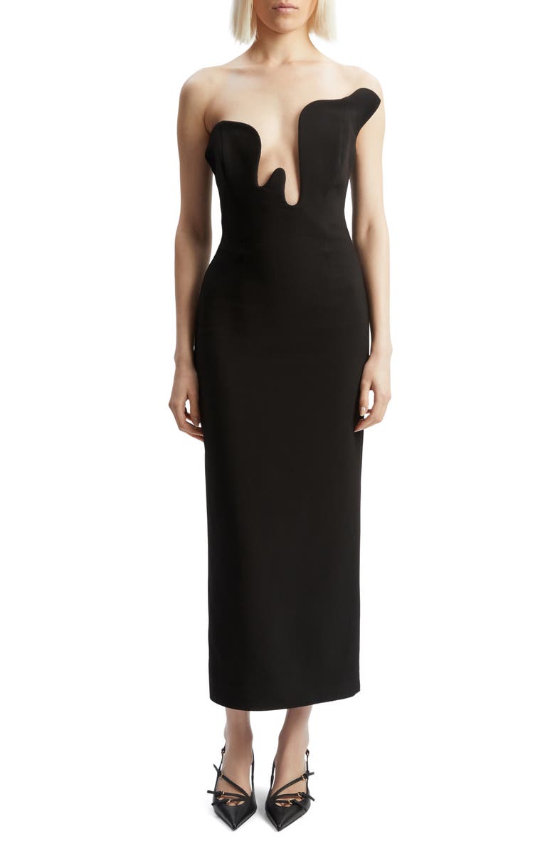 Bardot Rosalyn Strapless Midi Dress, Main, color,