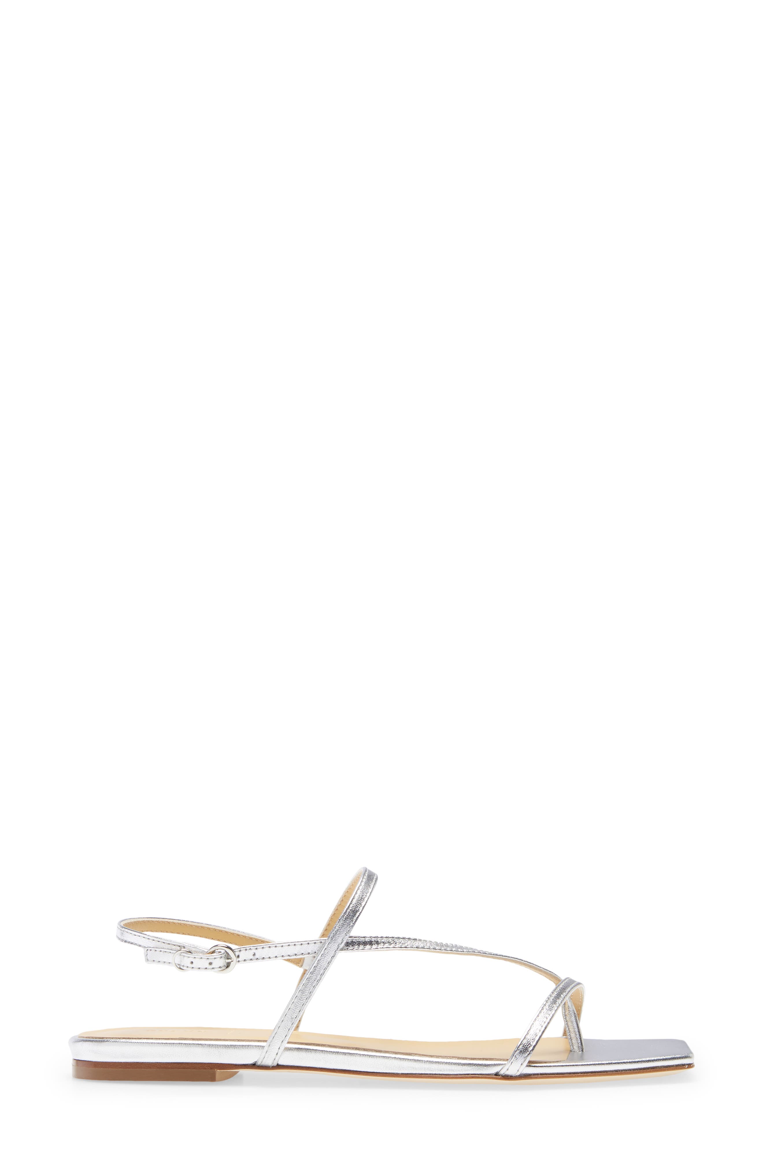 aeyde Ella Metallic Sandal, Alternate, color, 