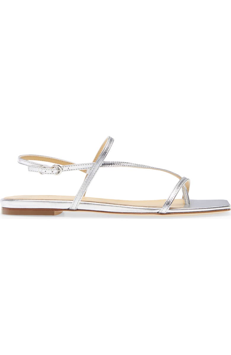 aeyde Ella Metallic Sandal, Alternate, color,