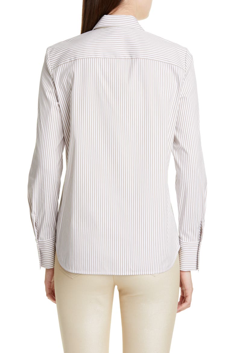 Paget Courtland Stripe Blouse, Alternate, color, DUNE MULTI