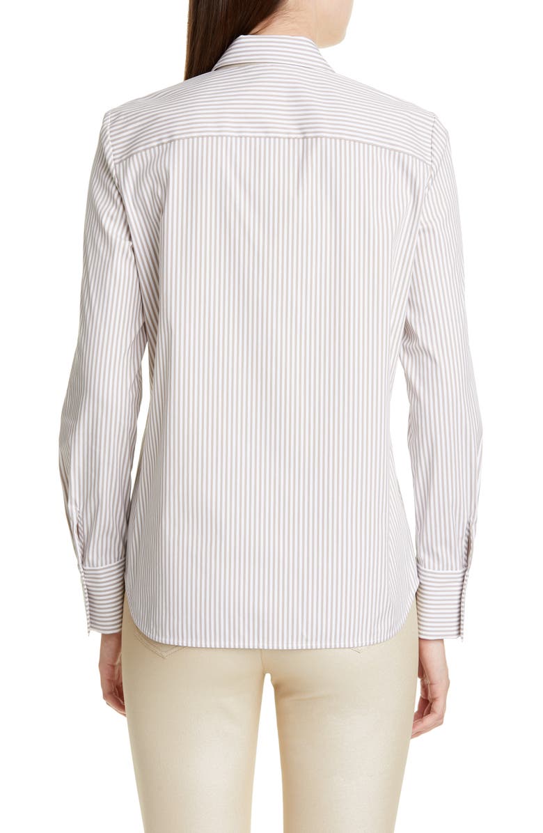 Lafayette 148 New York Paget Courtland Stripe Blouse, Alternate, color, 
