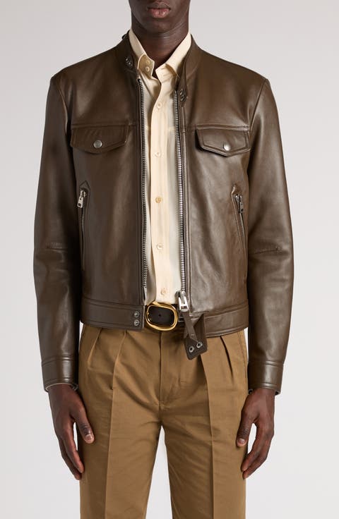 Plongé Leather Cafe Biker Jacket