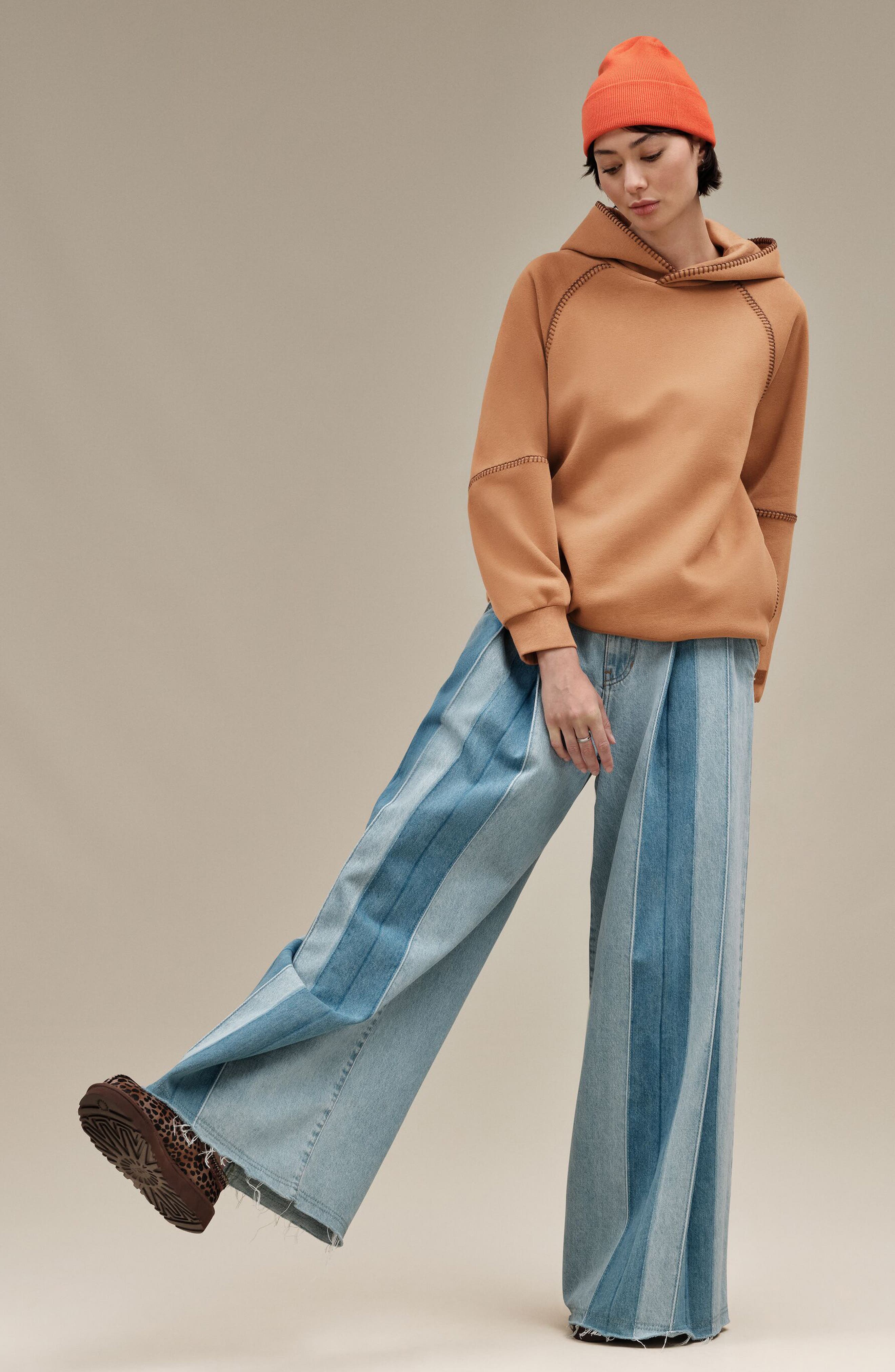 UGG<sup>®</sup> Tasman Caspian Genuine Calf Hair Slipper, Alternate, color, 