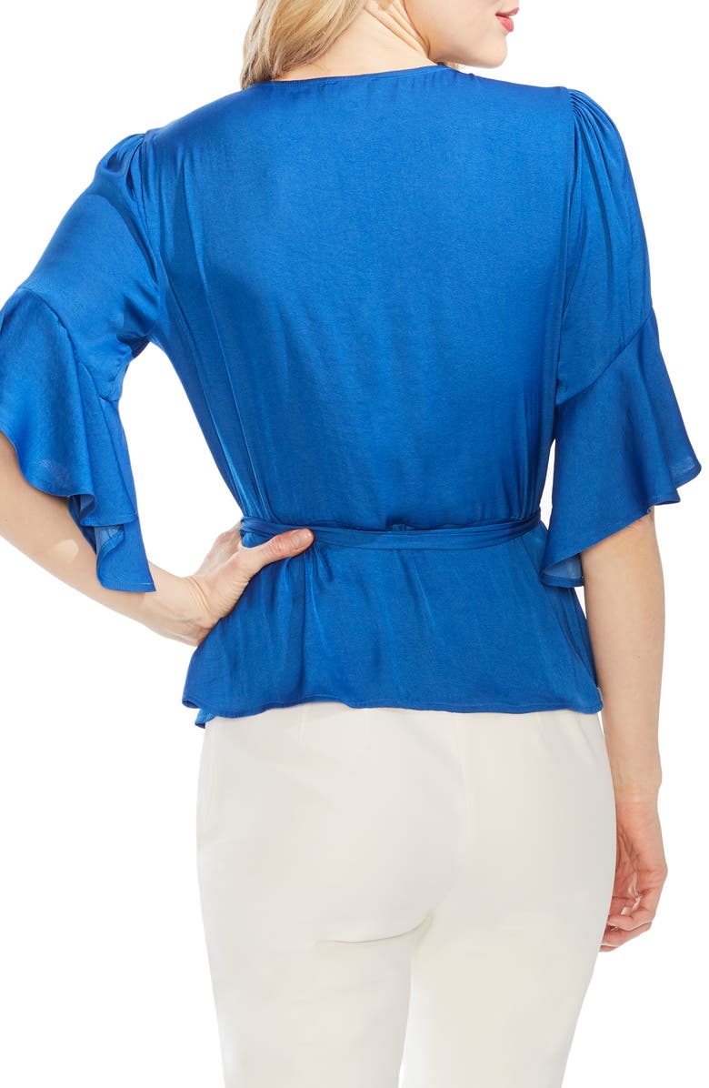 Vince Camuto Ruffle Sleeve Rumpled Blouse, Alternate, color,