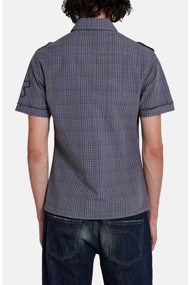 Scout Check Short Sleeve Button-Up Shirt, Alternate, color, GREY