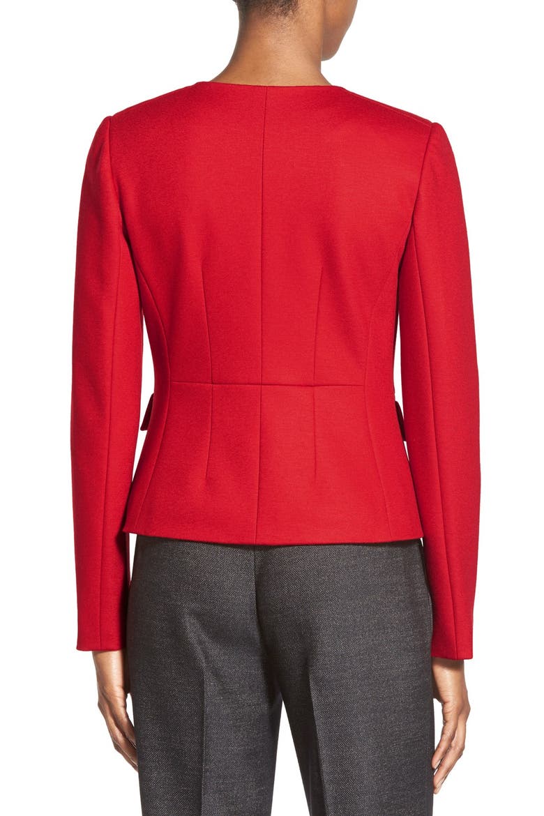 Wool Blend Jersey One-Button Jacket, Alternate, color, RED SAMBA