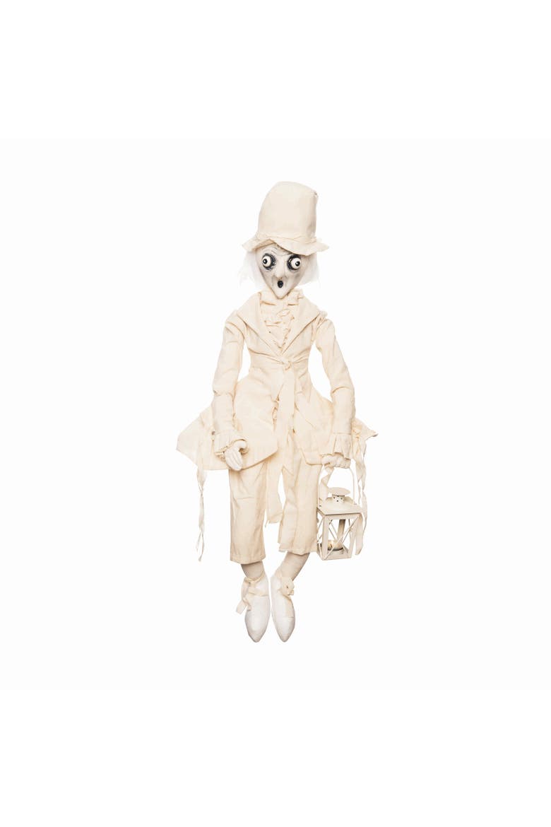 Gary Ghost Halloween Gathered Traditions Joe Spencer Figurine 30", Main, color, White