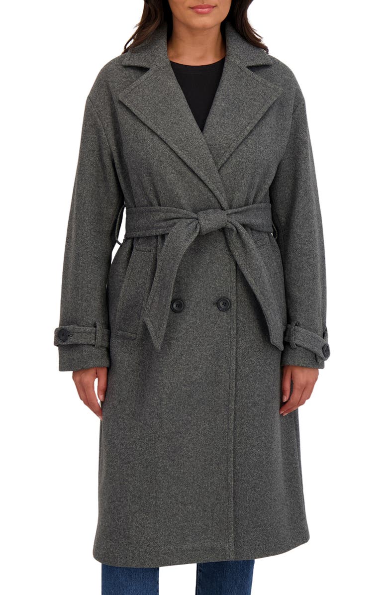 Sebby Wool Oversize Trench Coat, Main, color, Charcoal
