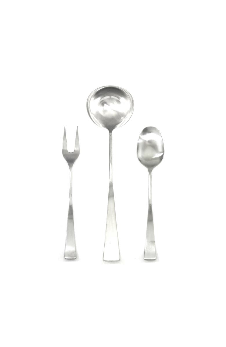 Mepra Italia Serving Set - 3 Pieces, Main, color, Ice Silver