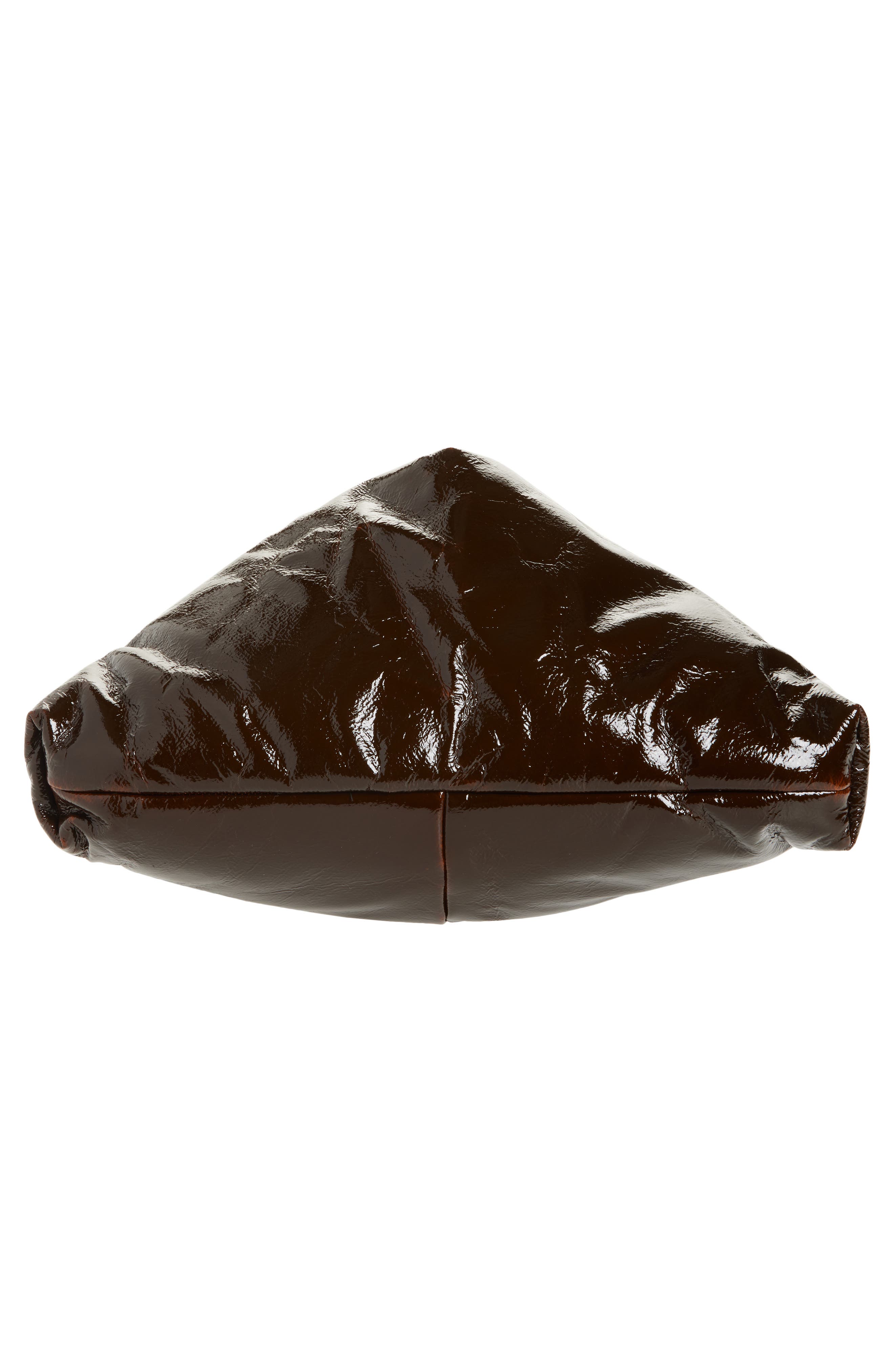 KASSL Small Anchor Lacquered Hobo Bag, Alternate, color, Honey