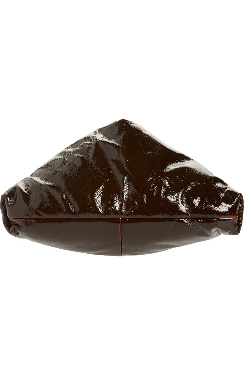 KASSL Small Anchor Lacquered Hobo Bag, Alternate, color, Honey