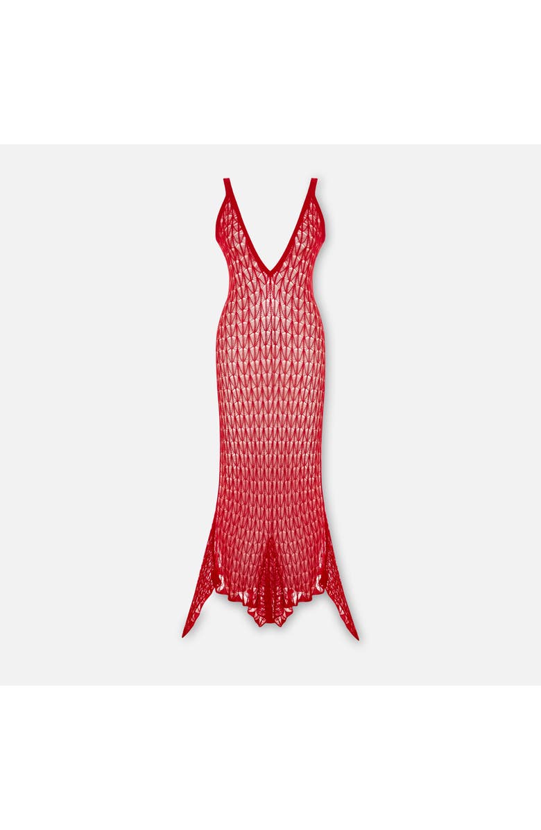 PCFG Store Open Knit Maxi Beach Dress, Main, color, Red