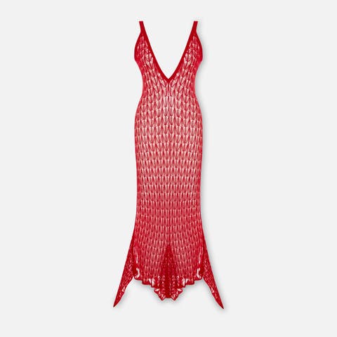 Open Knit Maxi Beach Dress