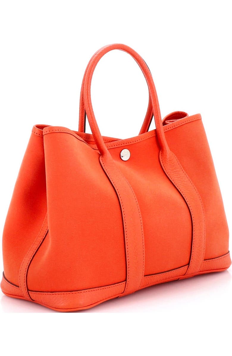 Pre-Owned Hermes Garden Party Tote Toile and Leather 30, Alternate, color, Orange Poppy