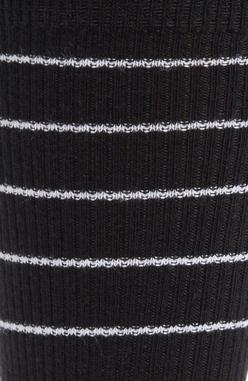 Nordstrom Everyday Stripe Cotton Blend Socks In Black