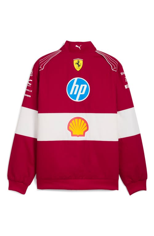 Puma Scuderia Ferrari Team Racing Jacket In Burgundy