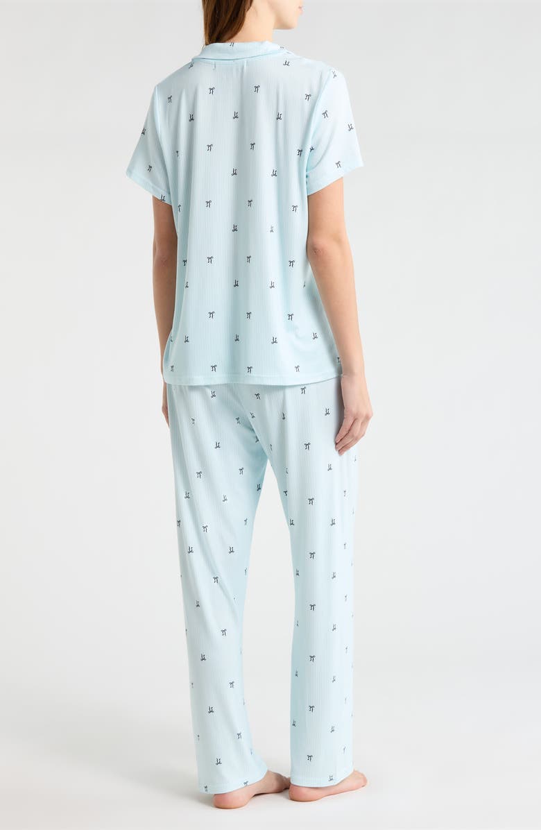 French Connection Bow Detail Pajamas, Alternate, color, Blue Bow