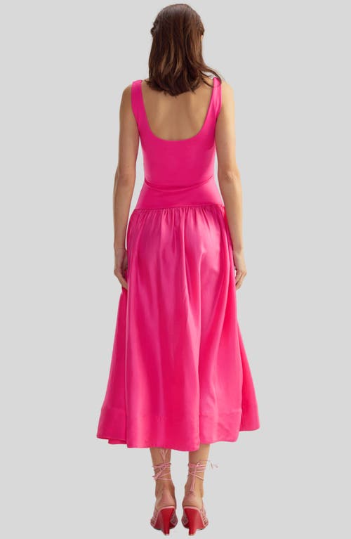 Cynthia Rowley Eloise Drop Waist Dress In Pink