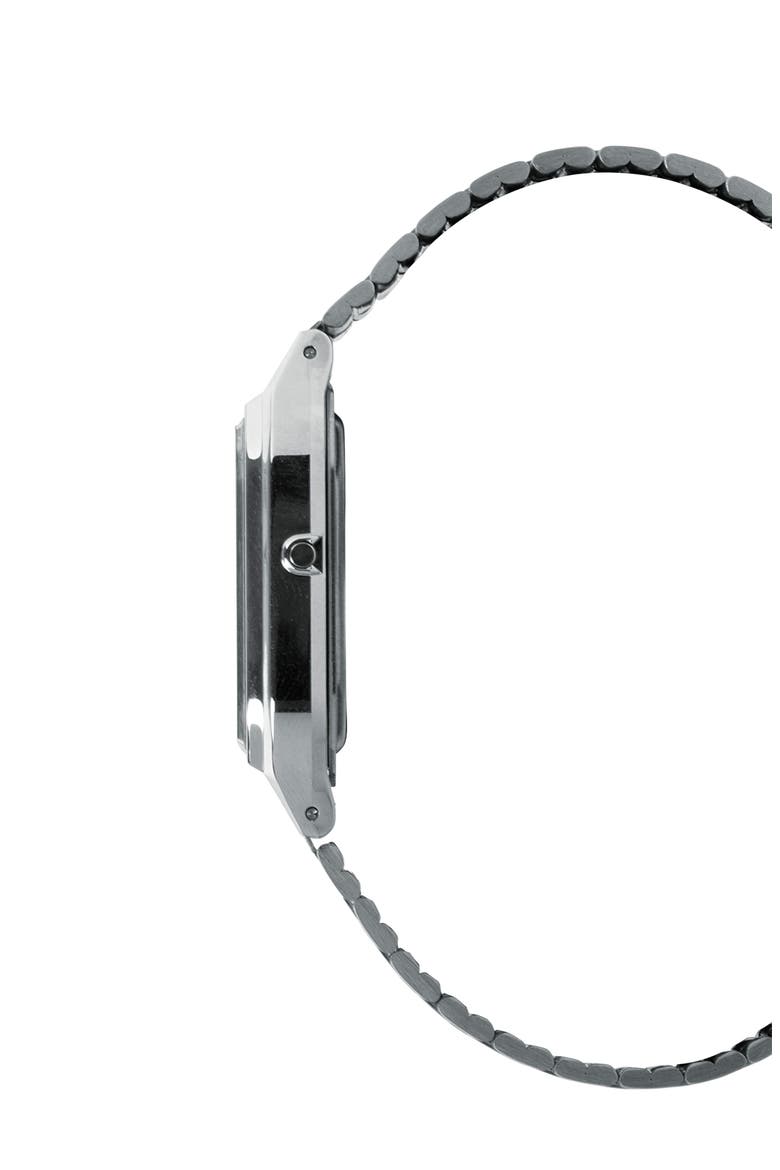 Vintage Analog/Digital Bracelet Watch, 38.8mm × 29.8mm, Alternate, color, SILVER