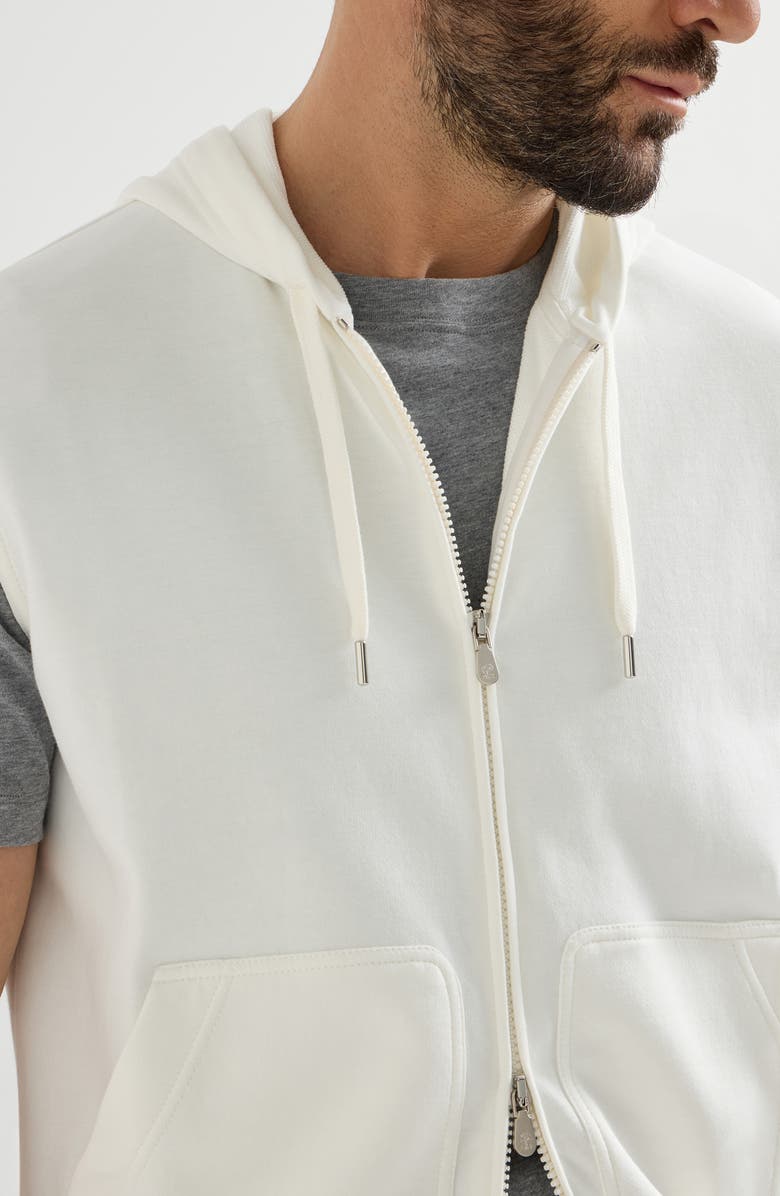 Brunello Cucinelli Sleeveless sweatshirt, Alternate, color, Off-White