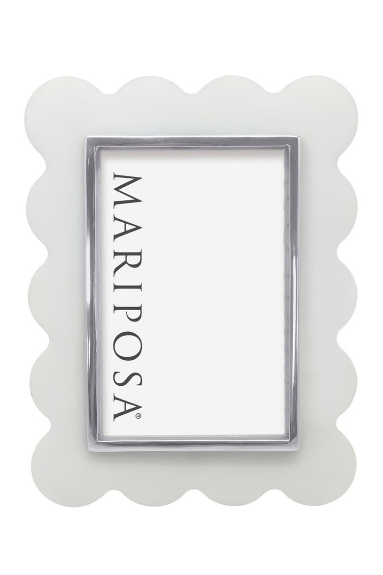Mod White Scallop 4 x 6-Inch Picture Frame, Main, color, WHITE