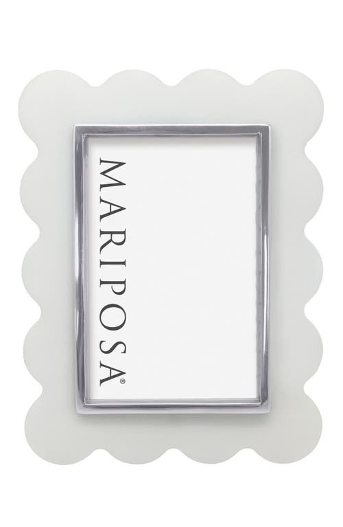 Mariposa Mod White Scallop 4 X 6-inch Picture Frame In White